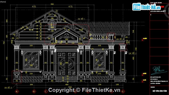 Biệt thự cad,Biệt thự nhà vườn,Biệt thư 1 tầng,Biệt thự 12.1x13.3m